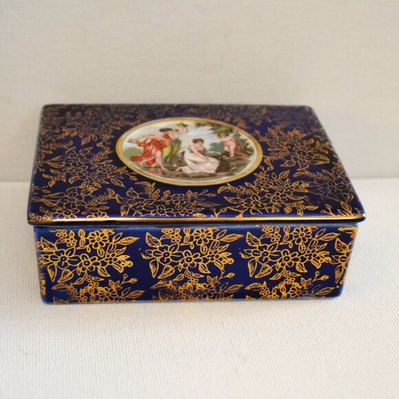 Vintage Porcelain Trinket/Jewelry/Small Items Box Empire Ware Made In England - Picture 1 of 10